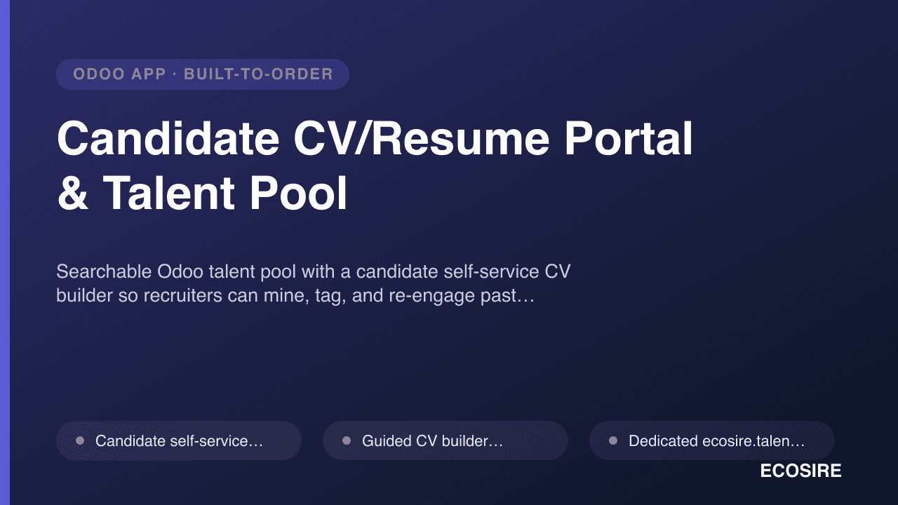 Candidate CV/Resume Portal & Talent Pool