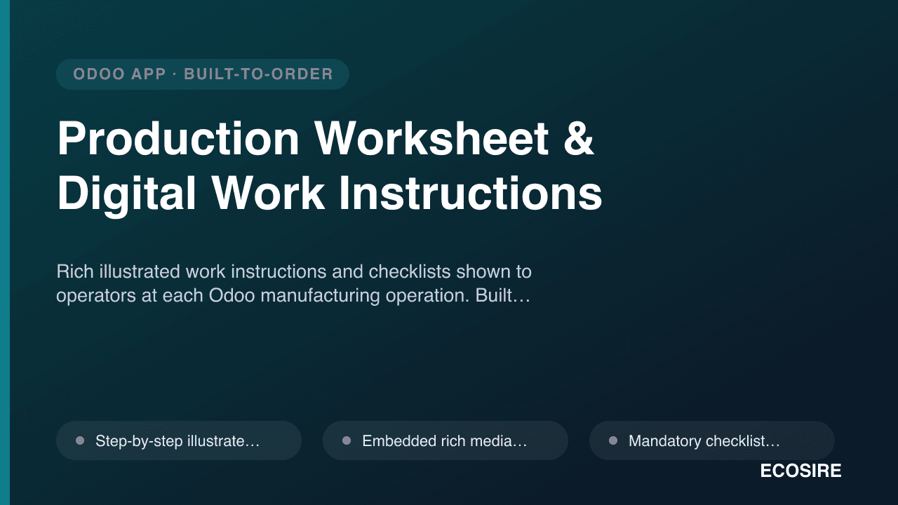 Production Worksheet & Digital Work Instructions
