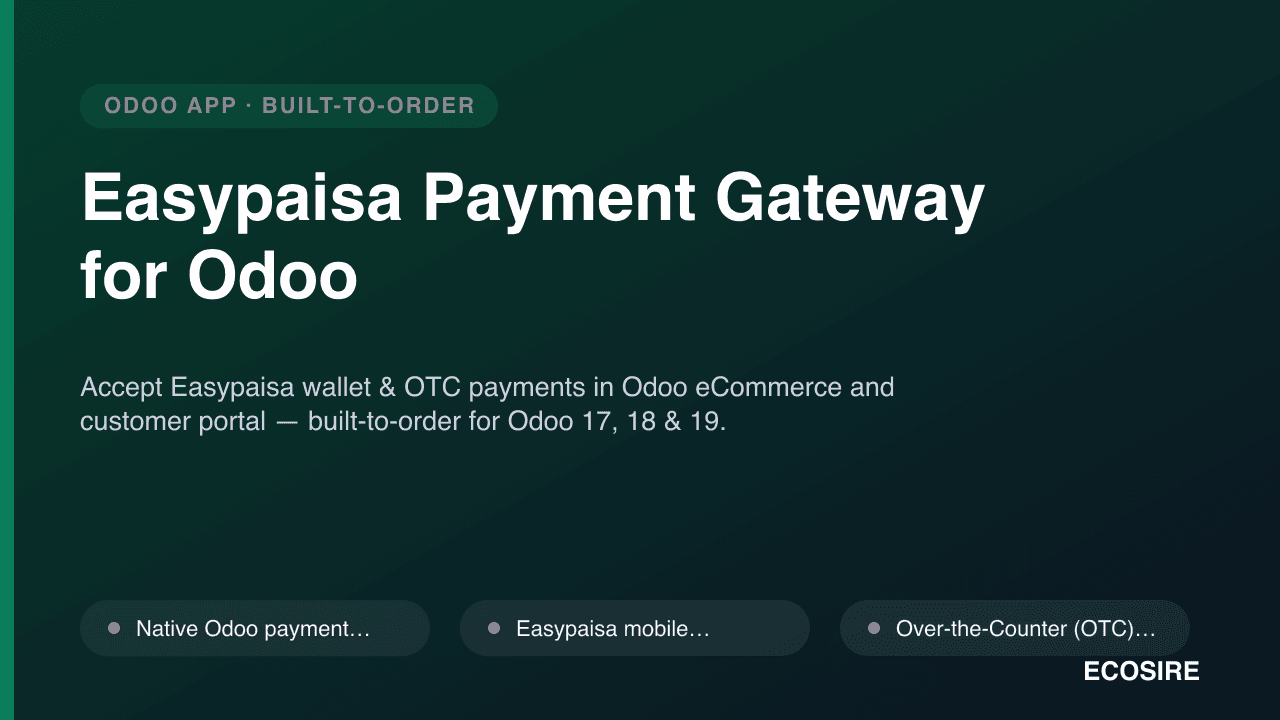 Easypaisa Payment Gateway for Odoo