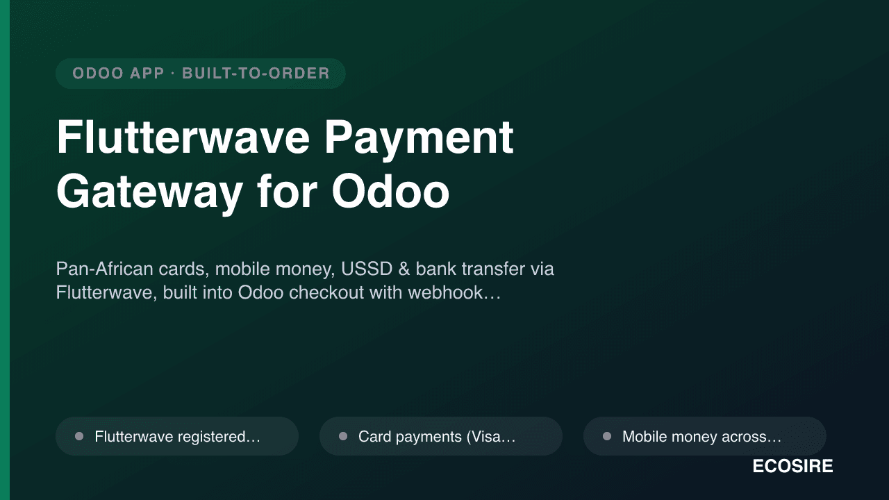 Flutterwave Payment Gateway for Odoo