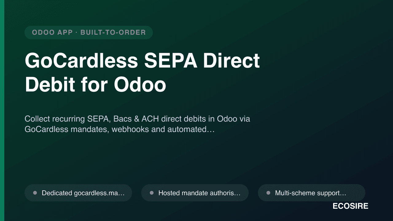 GoCardless SEPA Direct Debit for Odoo