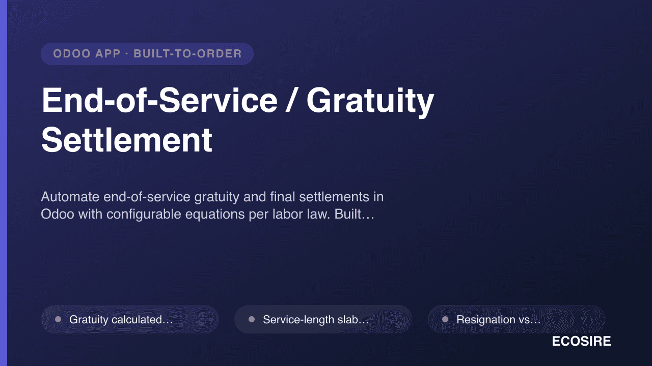 End-of-Service / Gratuity Settlement