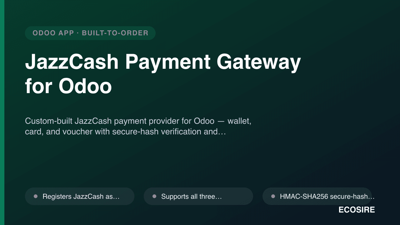 JazzCash Payment Gateway for Odoo