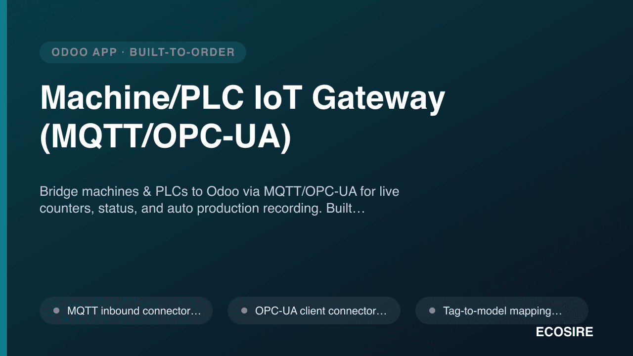 Machine/PLC IoT Gateway (MQTT/OPC-UA)
