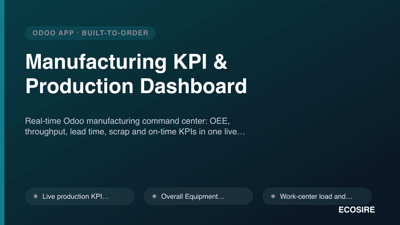 Manufacturing KPI & Production Dashboard