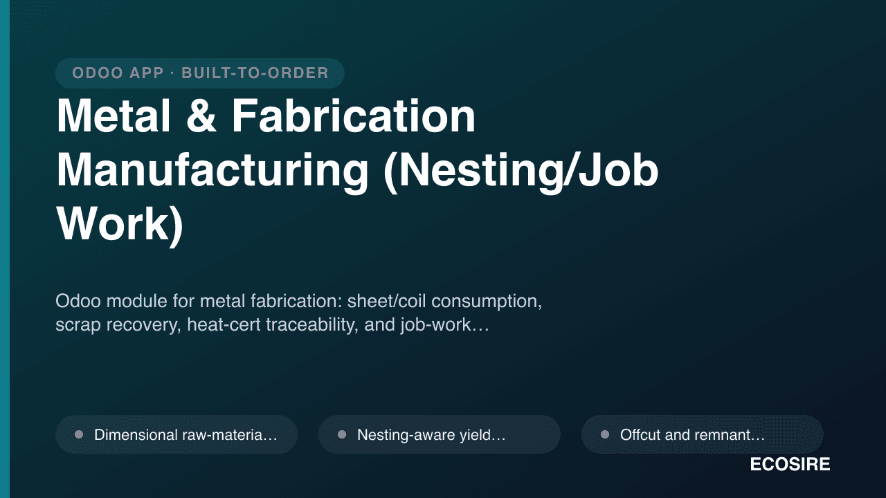 Metal & Fabrication Manufacturing (Nesting/Job Work)