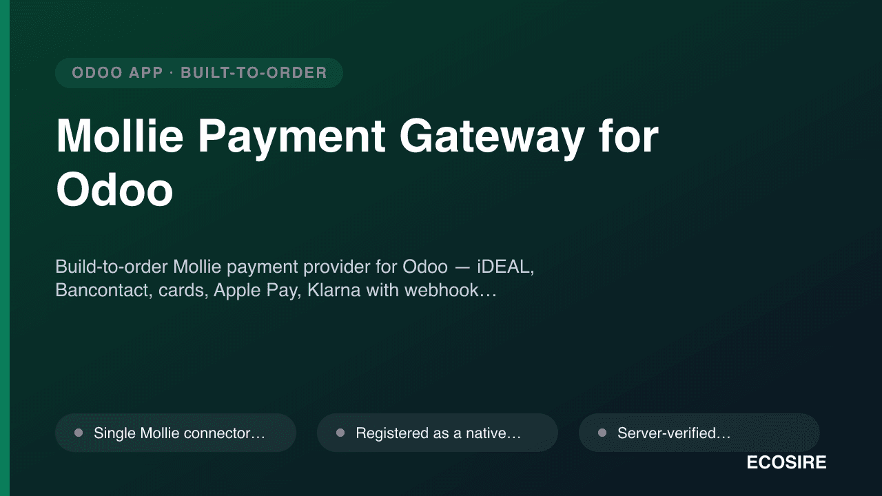 Mollie Payment Gateway for Odoo