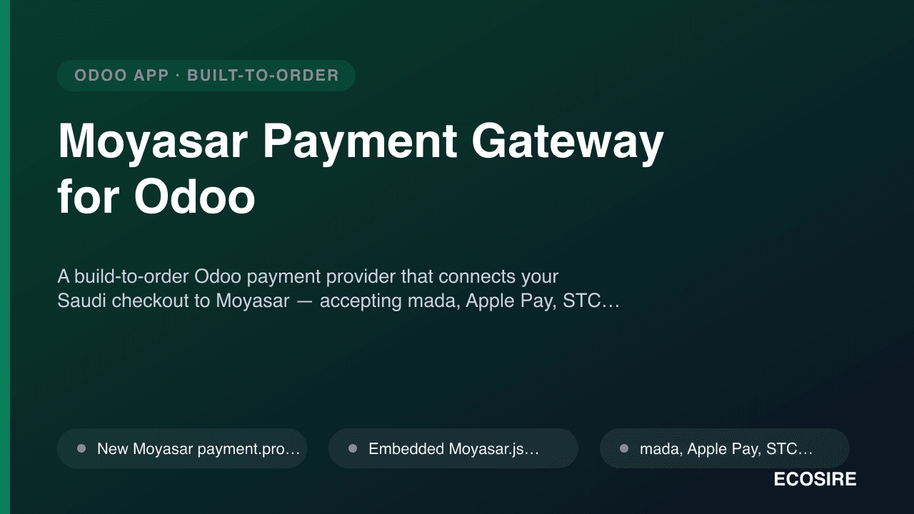 Moyasar Payment Gateway for Odoo