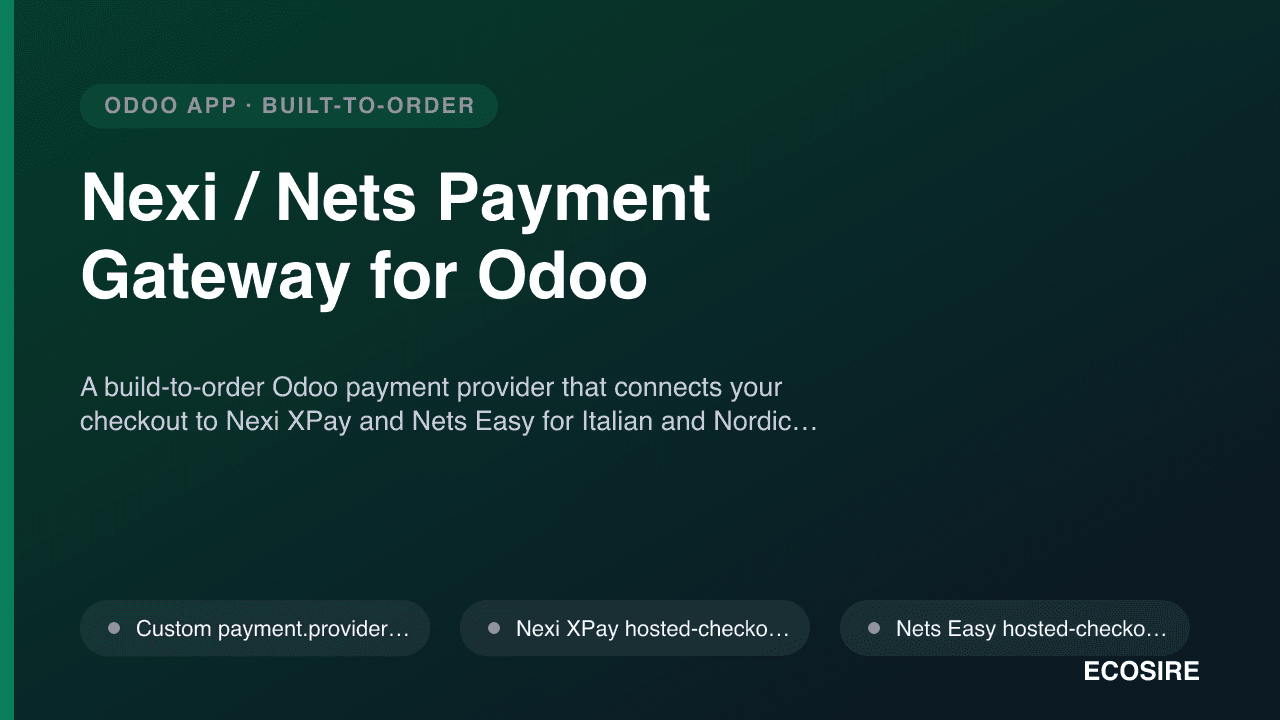Nexi / Nets Payment Gateway for Odoo
