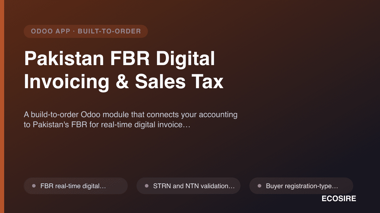 Pakistan FBR Digital Invoicing & Sales Tax