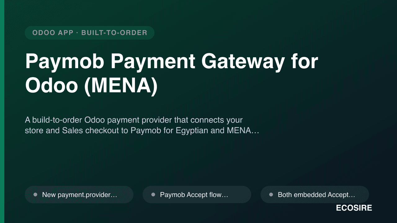 Paymob Payment Gateway for Odoo (MENA)