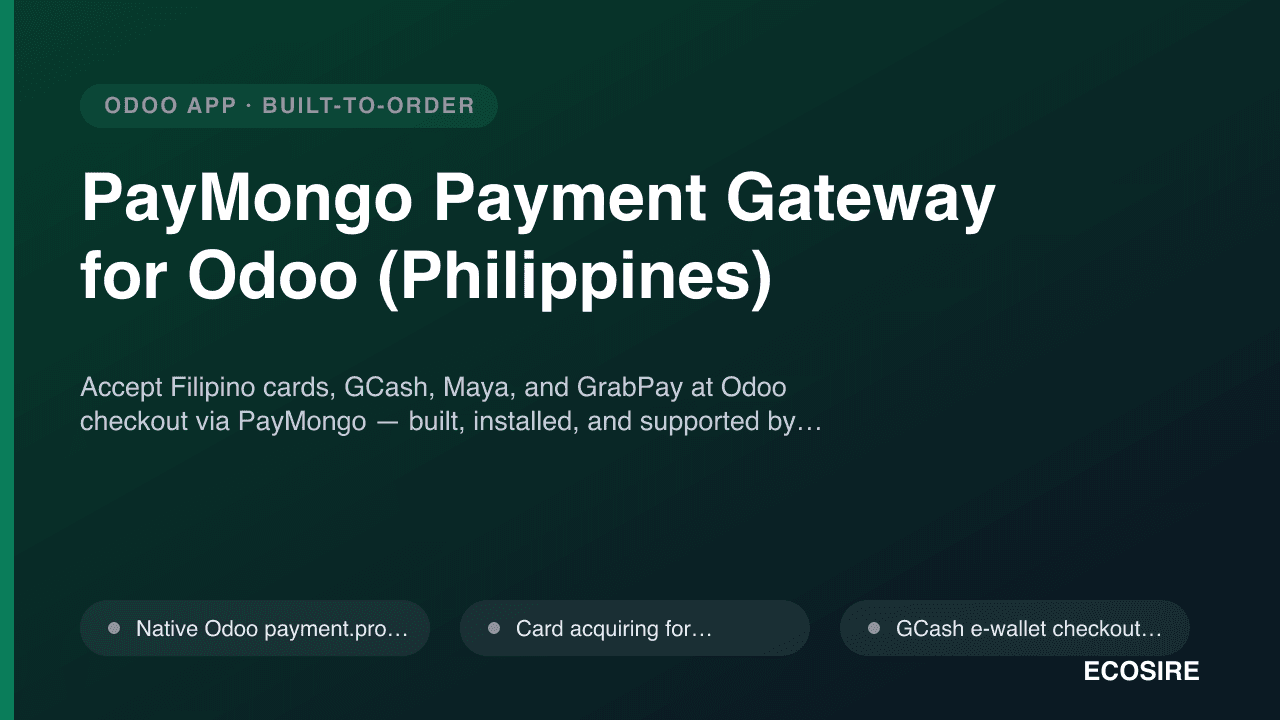 PayMongo Payment Gateway for Odoo (Philippines)
