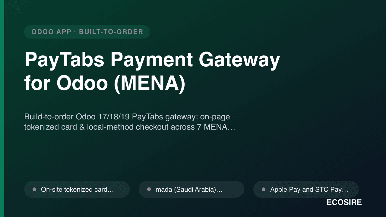 PayTabs Payment Gateway for Odoo (MENA)