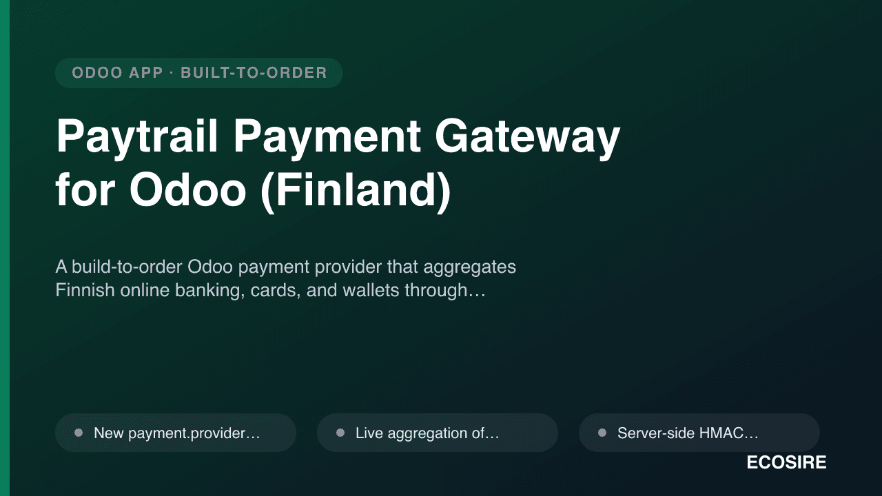 Paytrail Payment Gateway for Odoo (Finland)