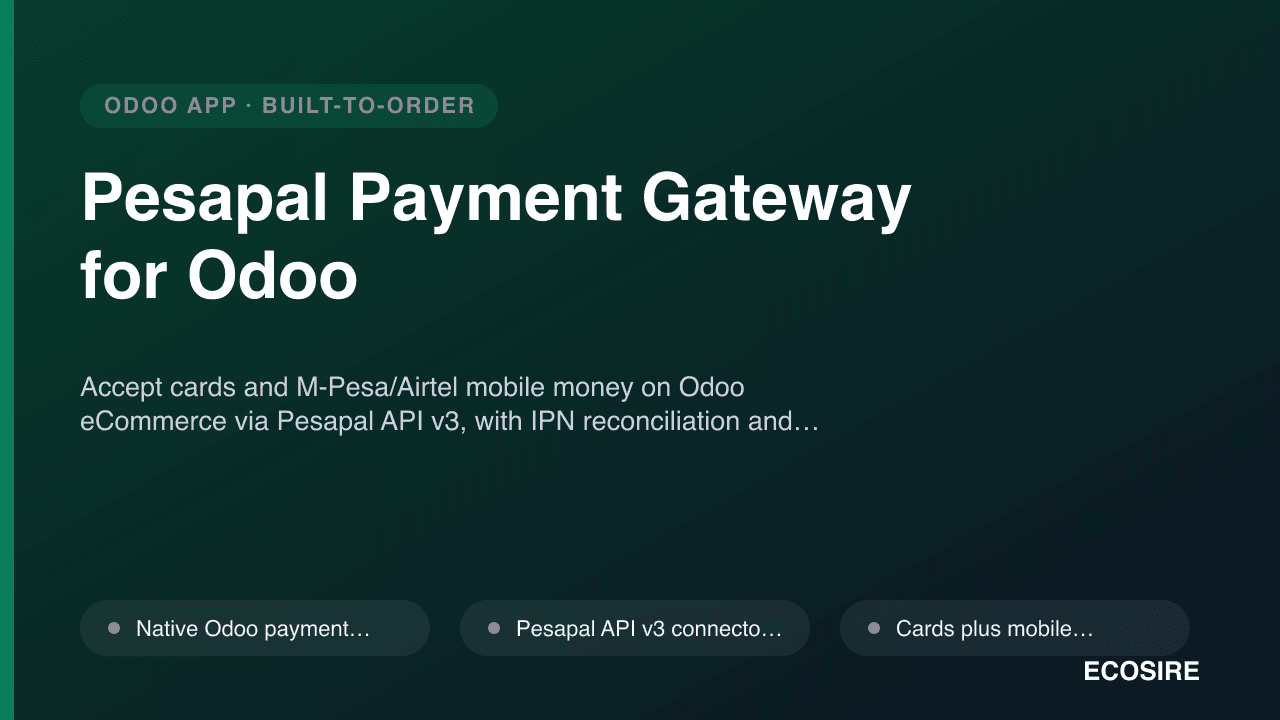 Pesapal Payment Gateway for Odoo