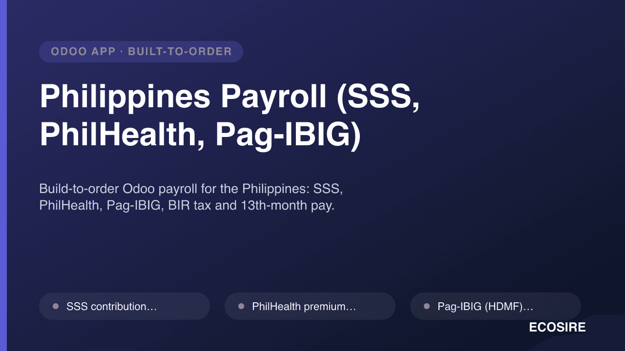 Philippines Payroll (SSS, PhilHealth, Pag-IBIG)