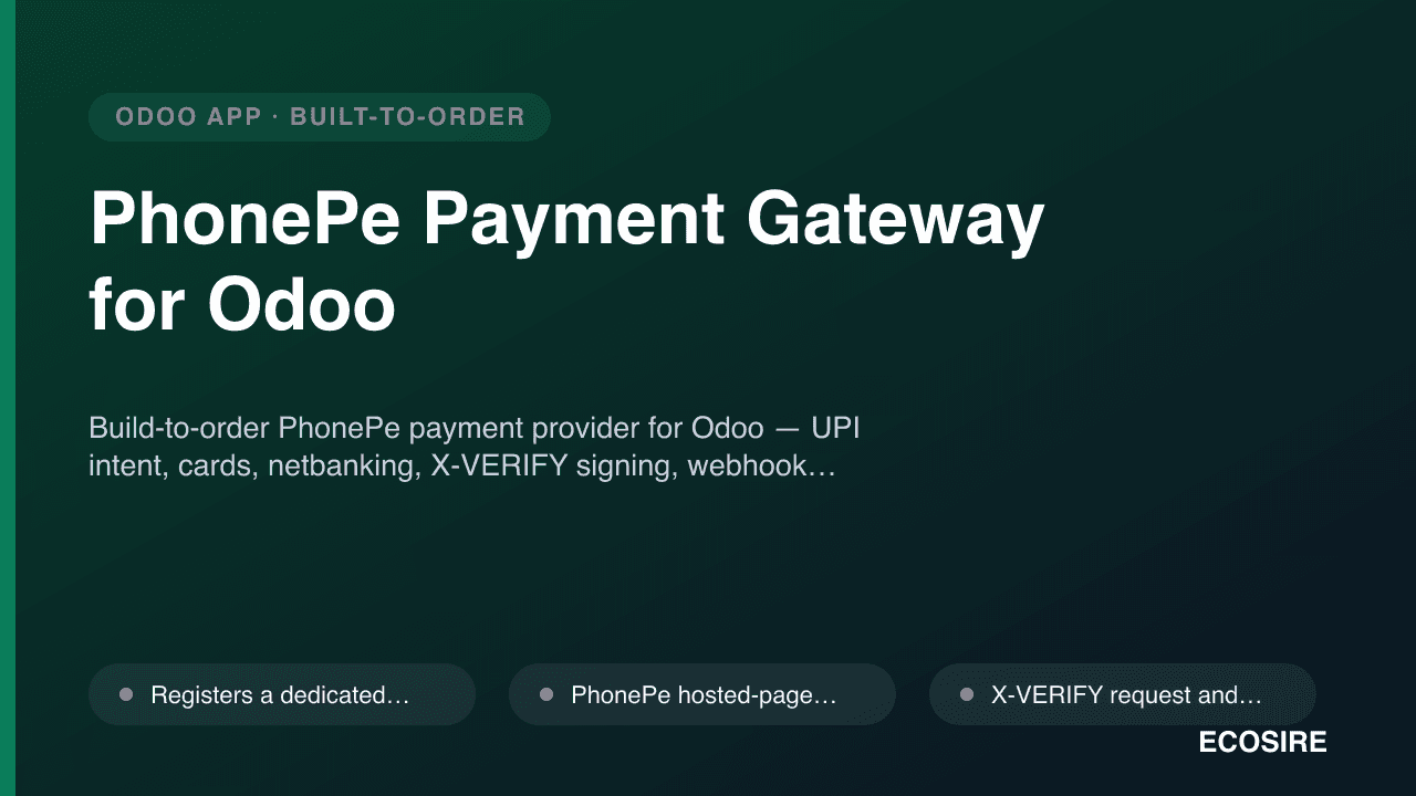 PhonePe Payment Gateway for Odoo