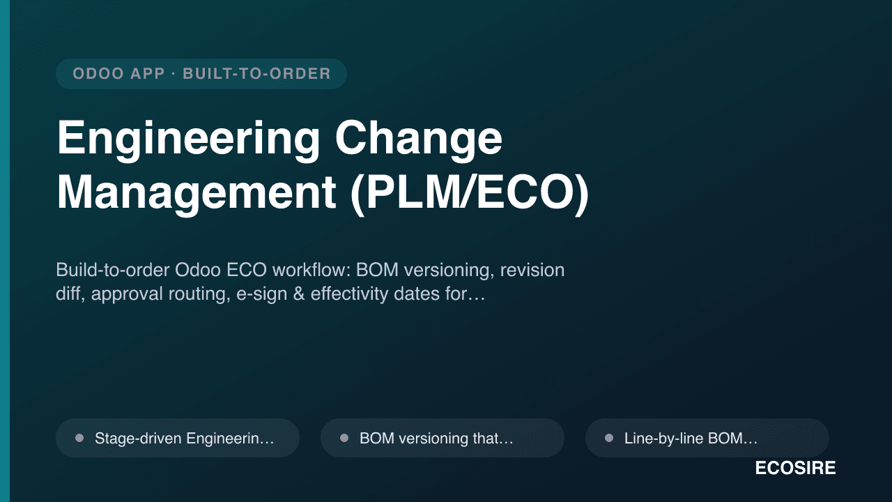 Engineering Change Management (PLM/ECO)