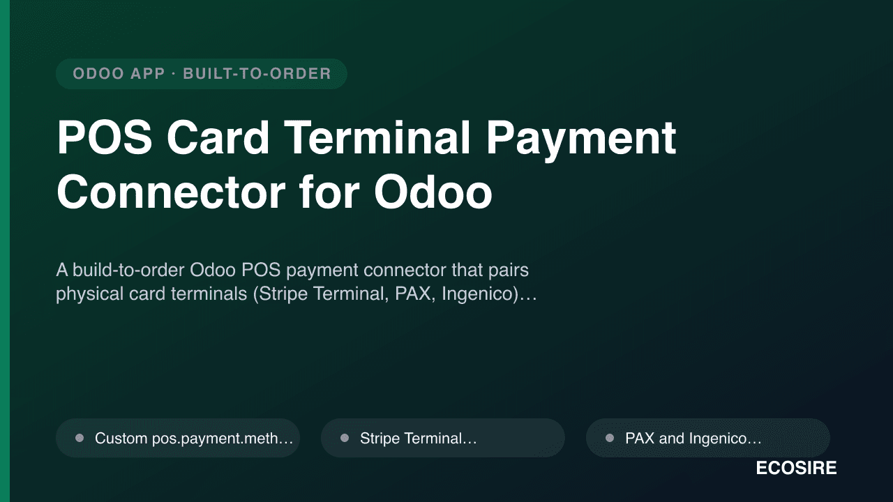 POS Card Terminal Payment Connector for Odoo