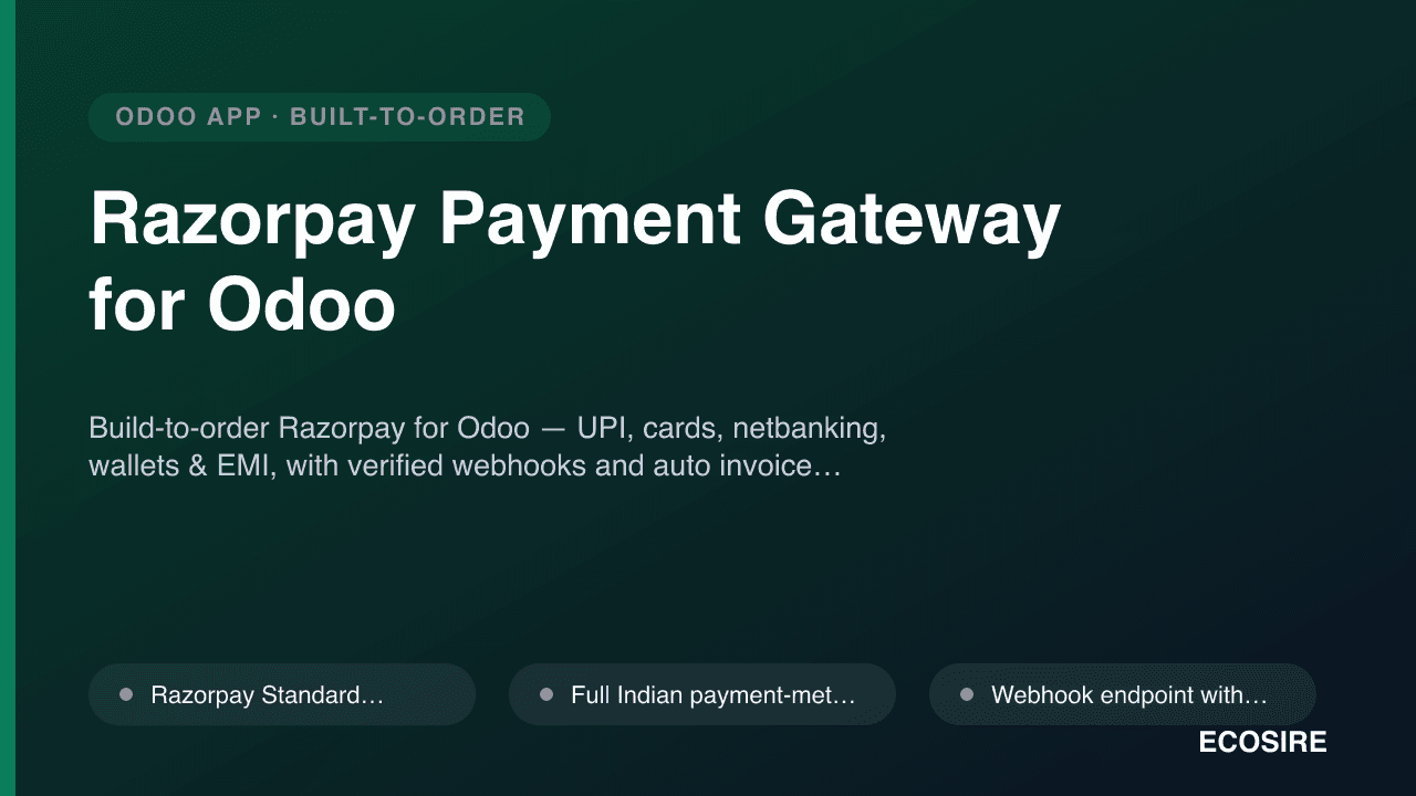 Razorpay Payment Gateway for Odoo