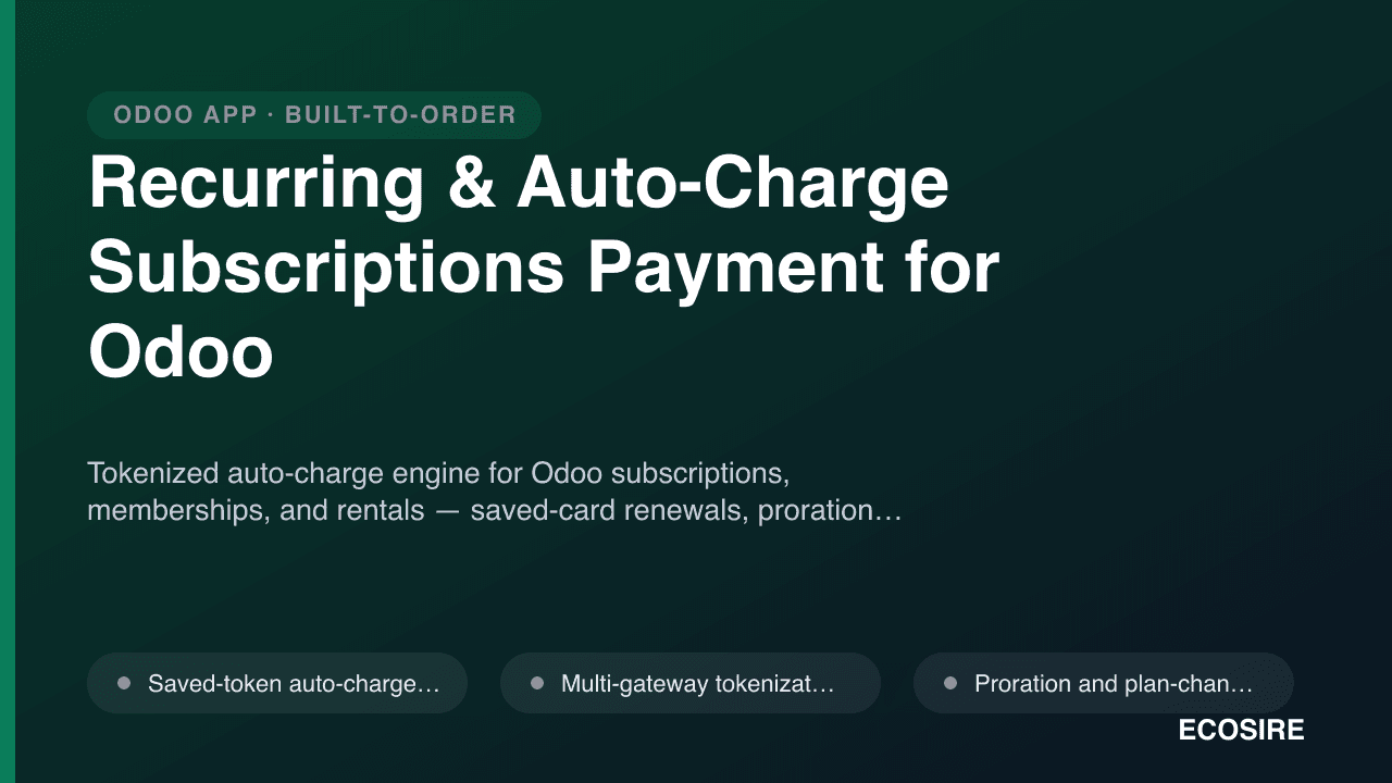 Recurring & Auto-Charge Subscriptions Payment for Odoo