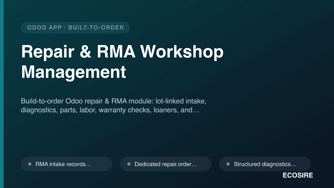 Repair & RMA Workshop Management