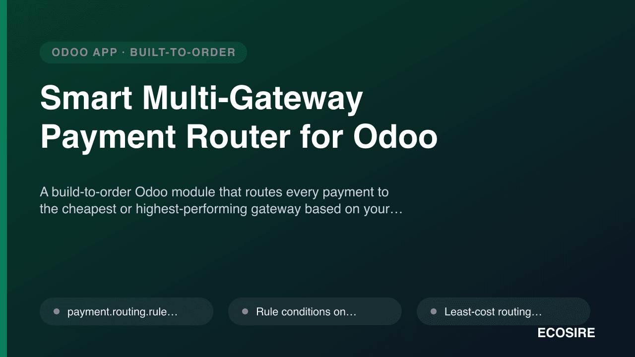 Smart Multi-Gateway Payment Router for Odoo