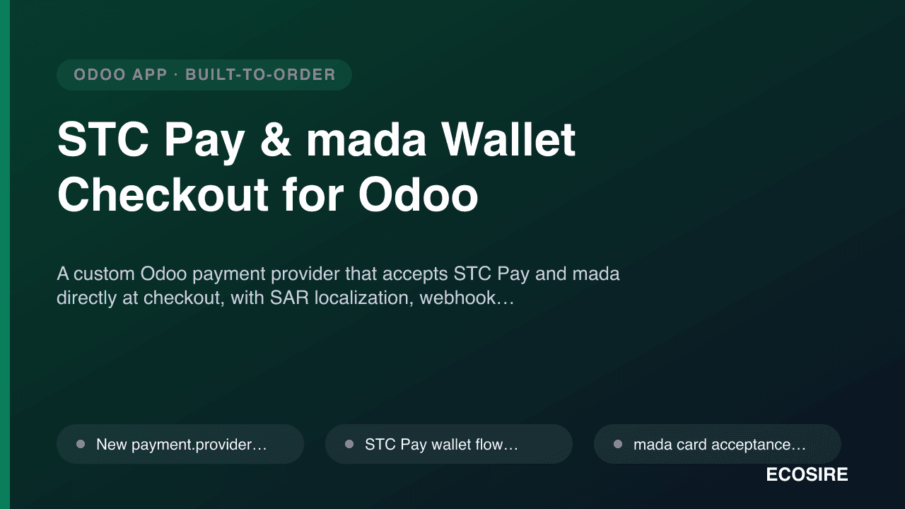 STC Pay & mada Wallet Checkout for Odoo
