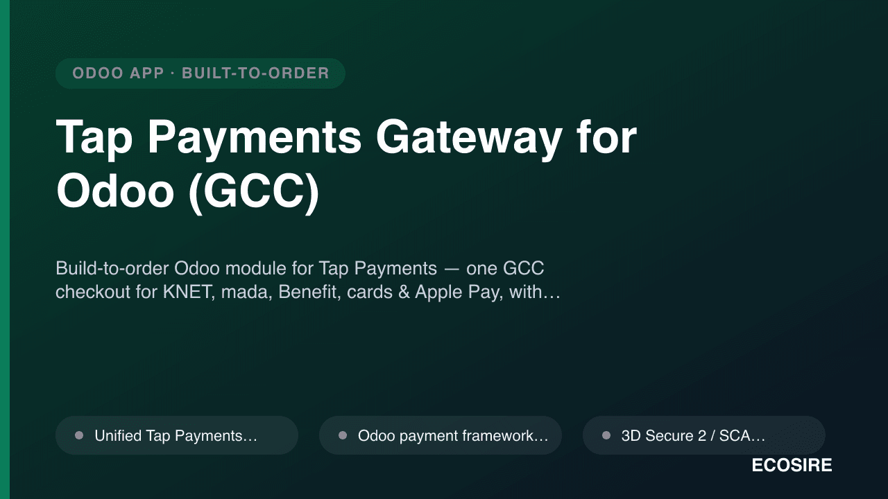 Tap Payments Gateway for Odoo (GCC)