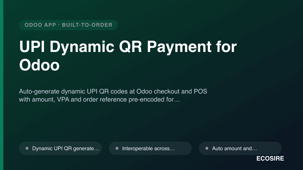 UPI Dynamic QR Payment for Odoo