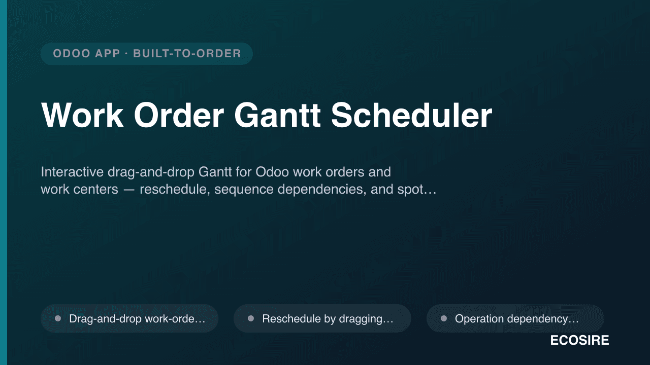 Work Order Gantt Scheduler
