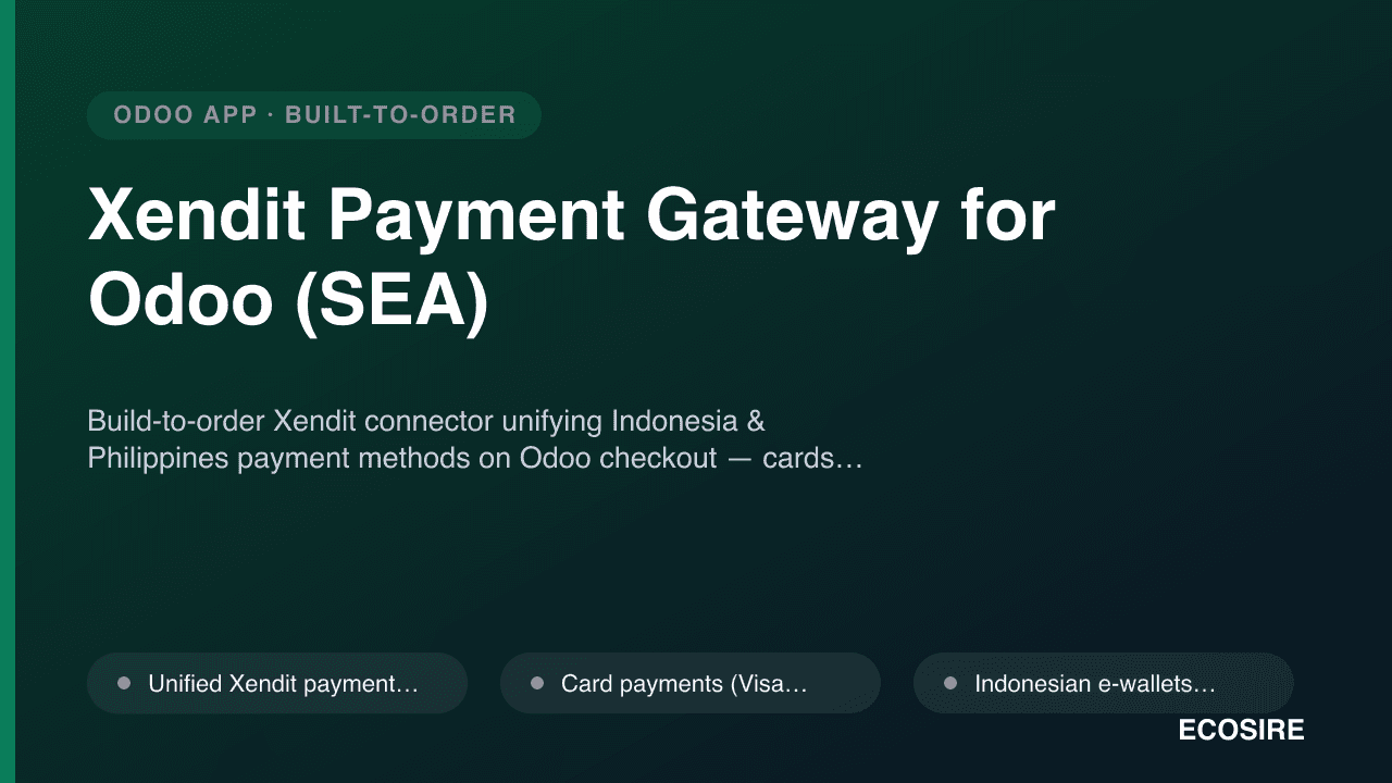Xendit Payment Gateway for Odoo (SEA)
