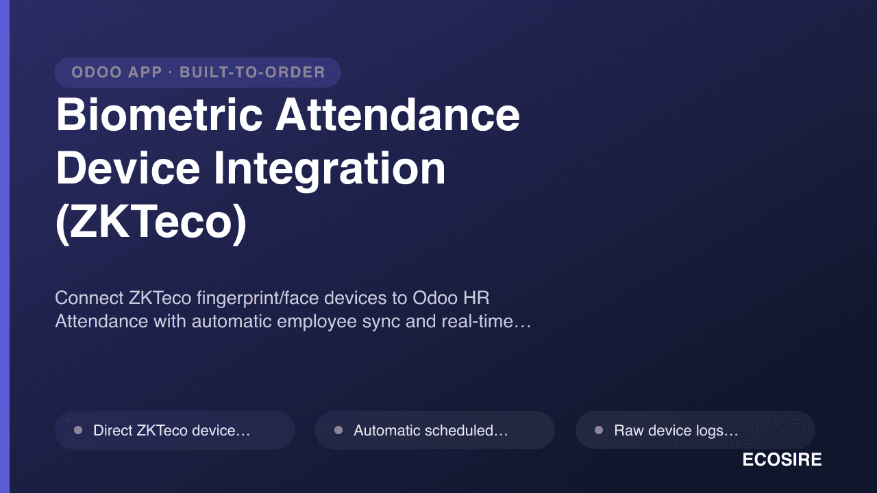 Biometric Attendance Device Integration (ZKTeco)