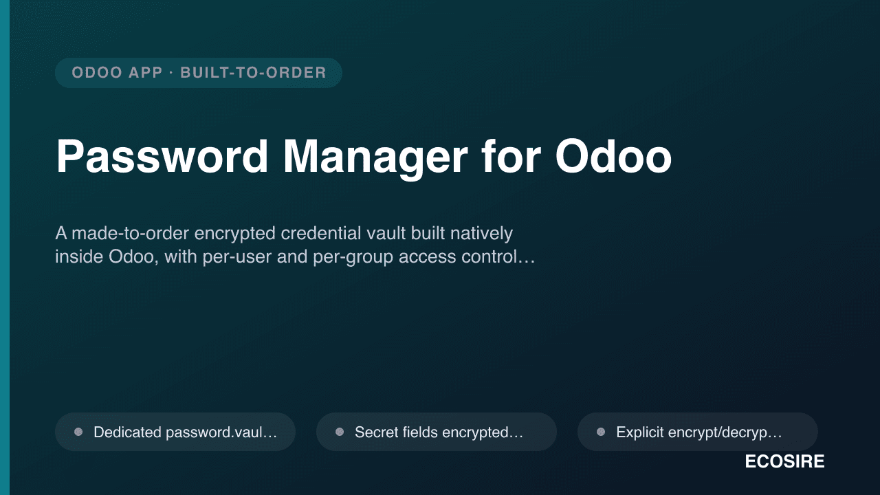 Password Manager for Odoo