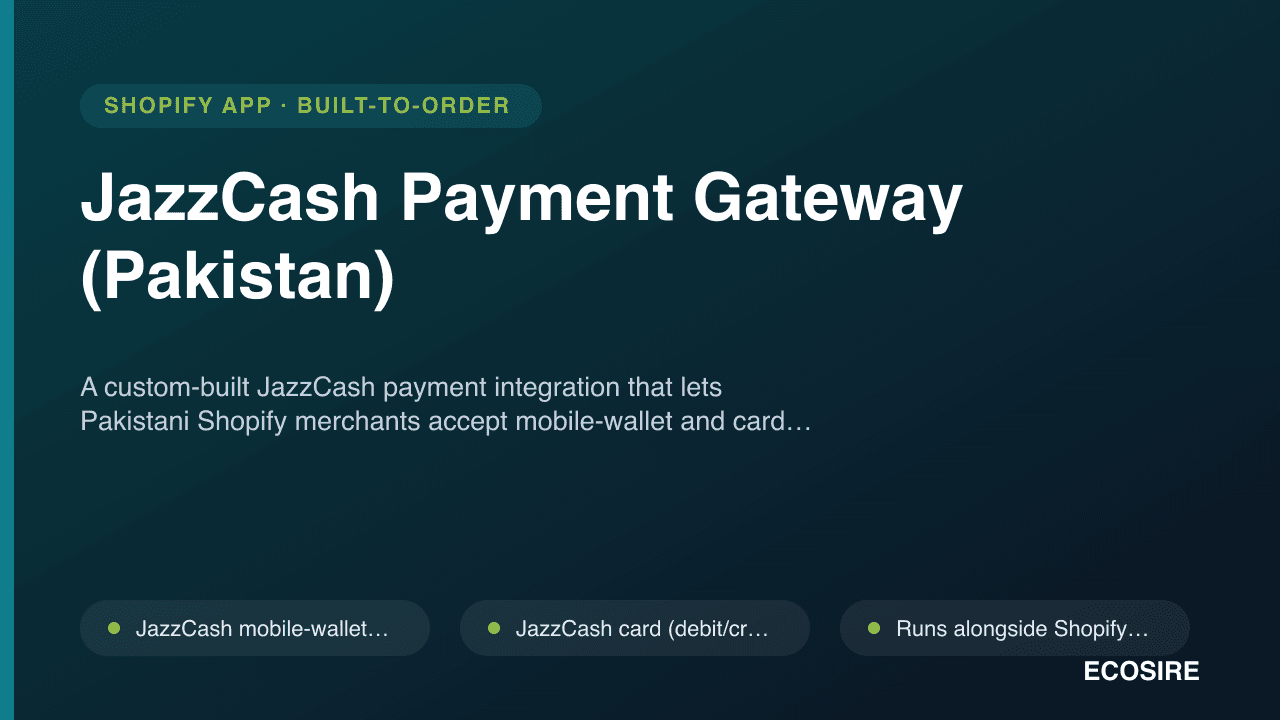 JazzCash Payment Gateway (Pakistan)