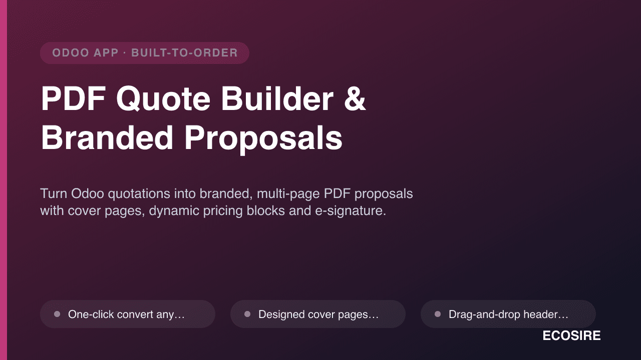 PDF Quote Builder & Branded Proposals