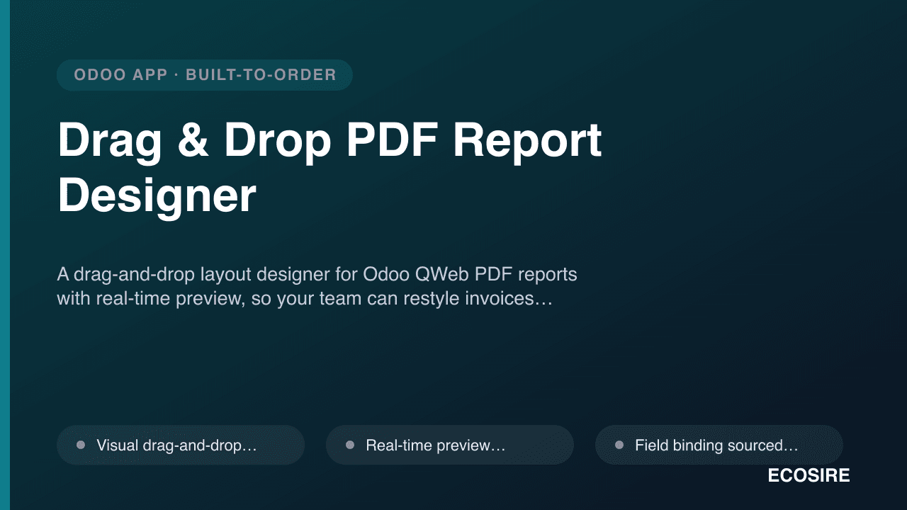 Drag & Drop PDF Report Designer