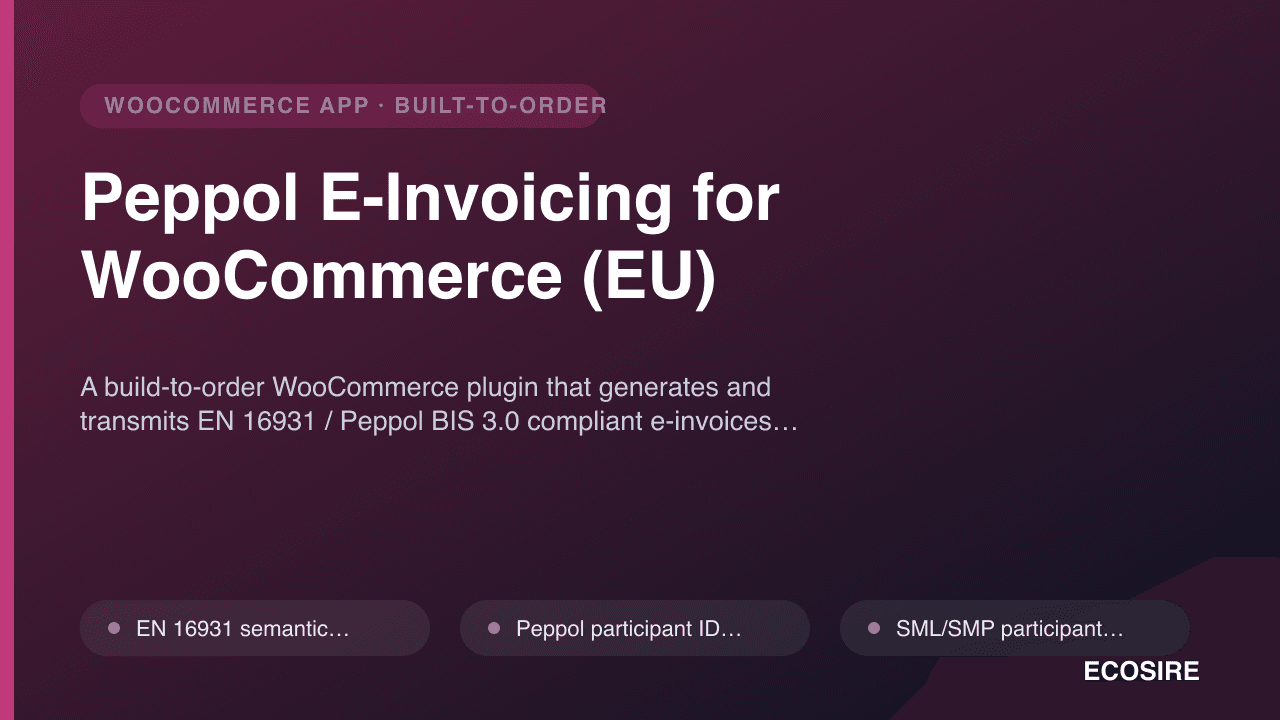 Peppol E-Invoicing (EU)