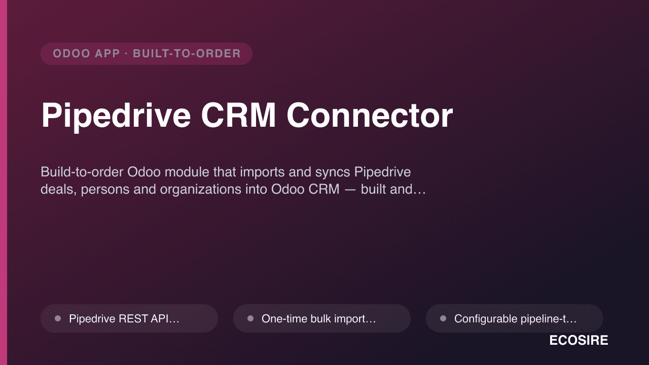 Pipedrive CRM Connector