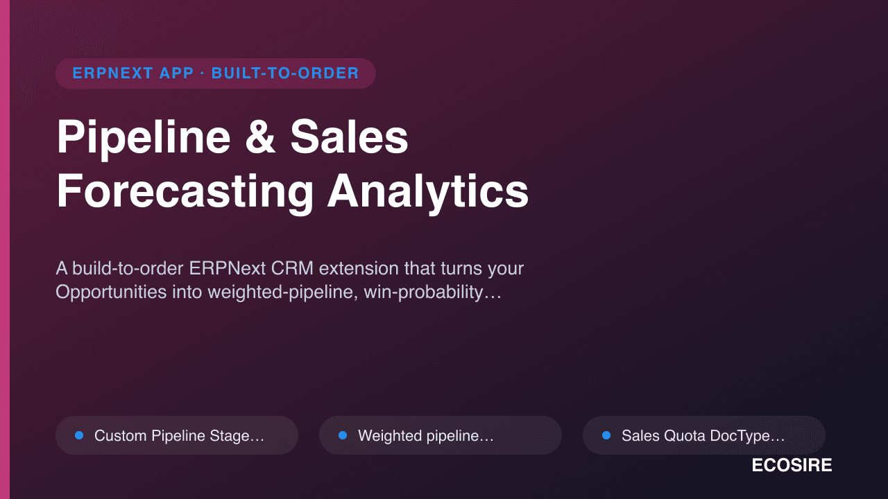 Pipeline & Sales Forecasting Analytics
