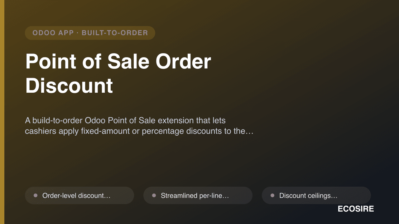 Point of Sale Order Discount