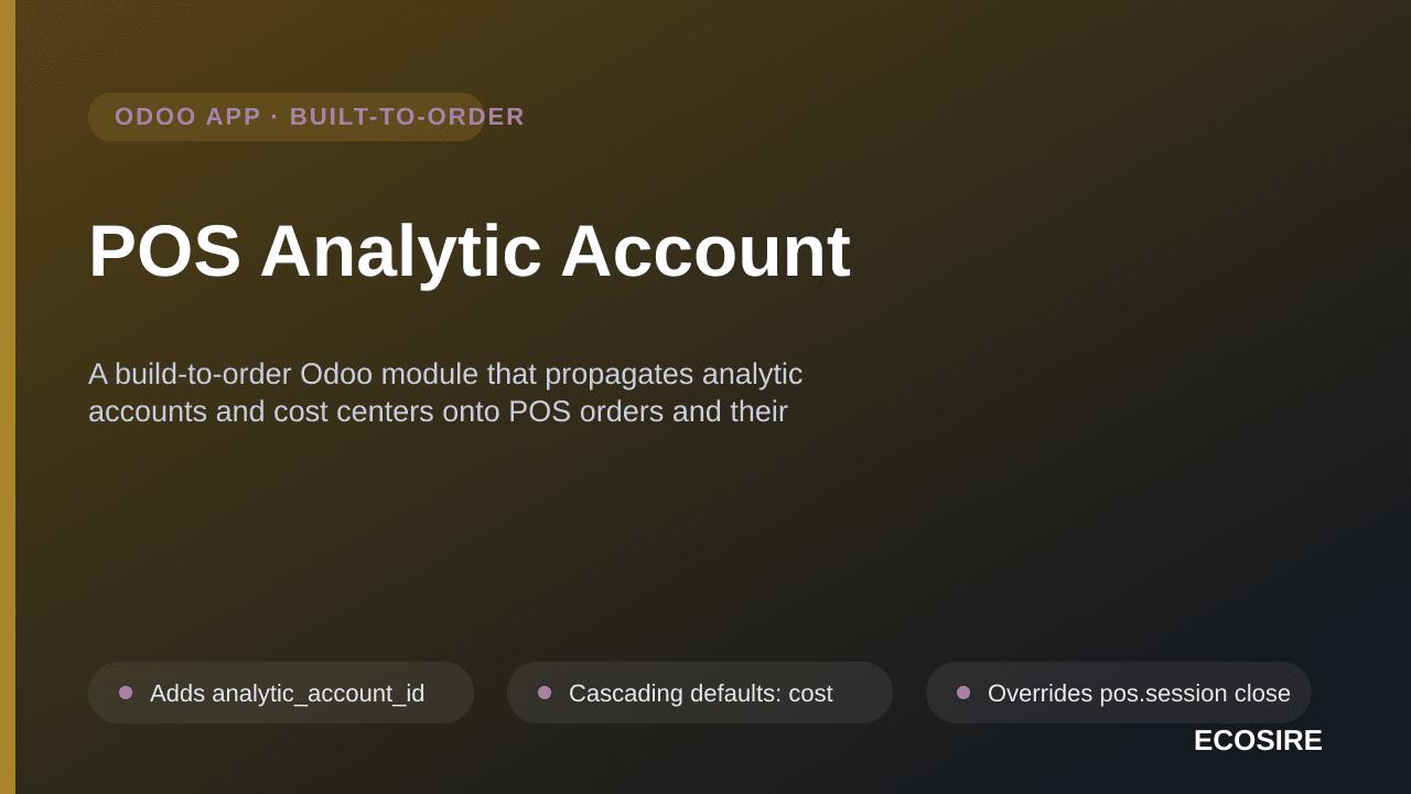 POS Analytic Account