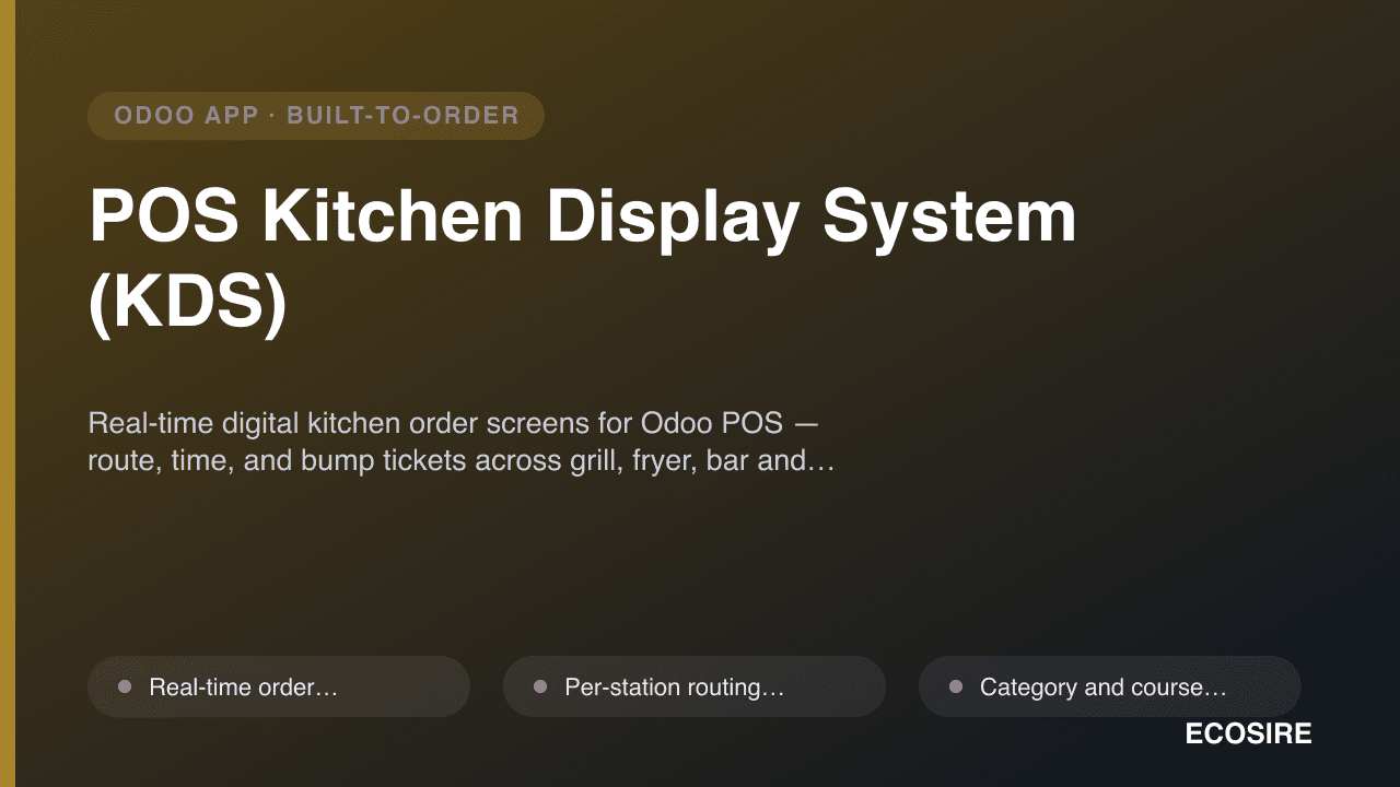 POS Kitchen Display System (KDS)