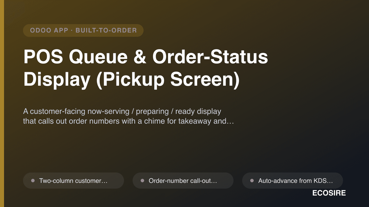 POS Queue & Order-Status Display (Pickup Screen)