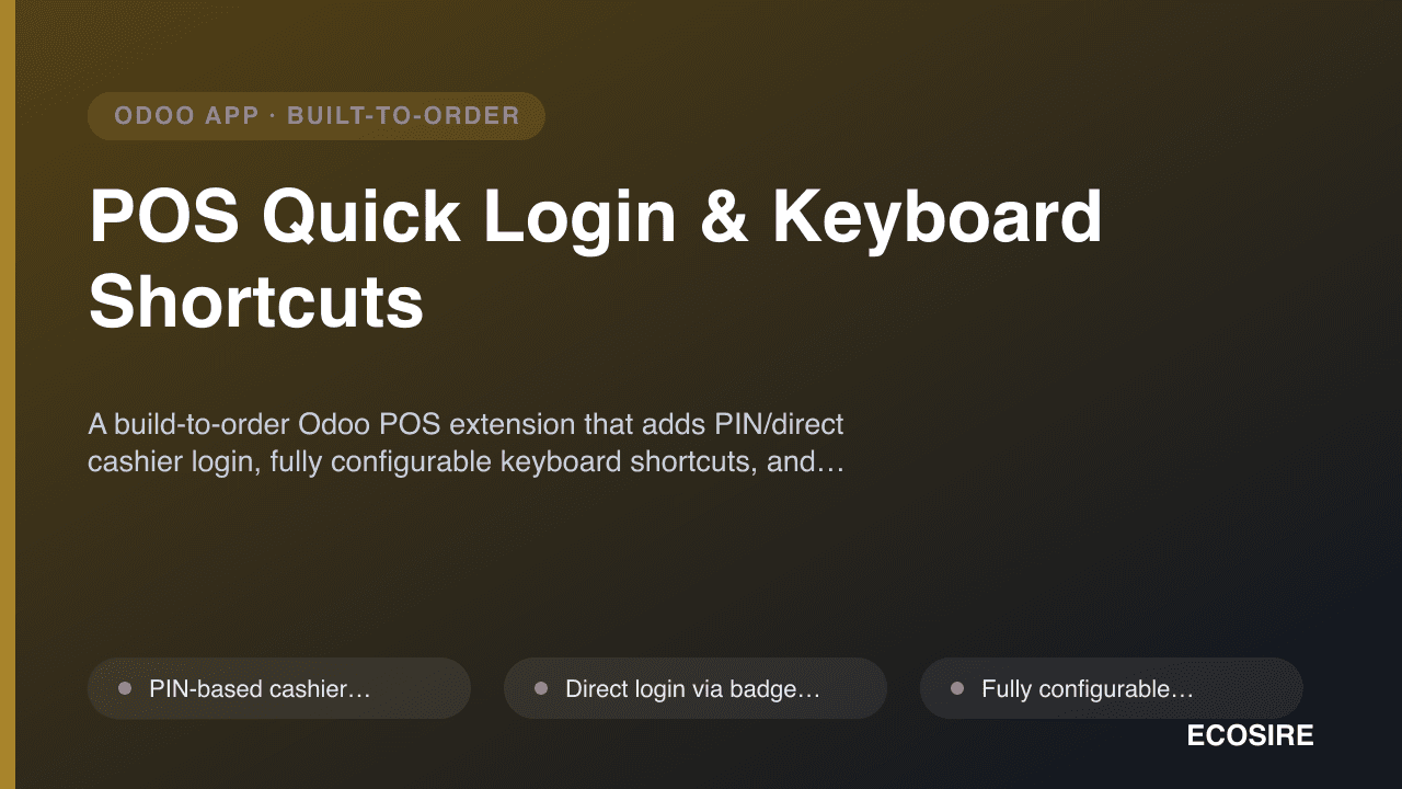 POS Quick Login & Keyboard Shortcuts