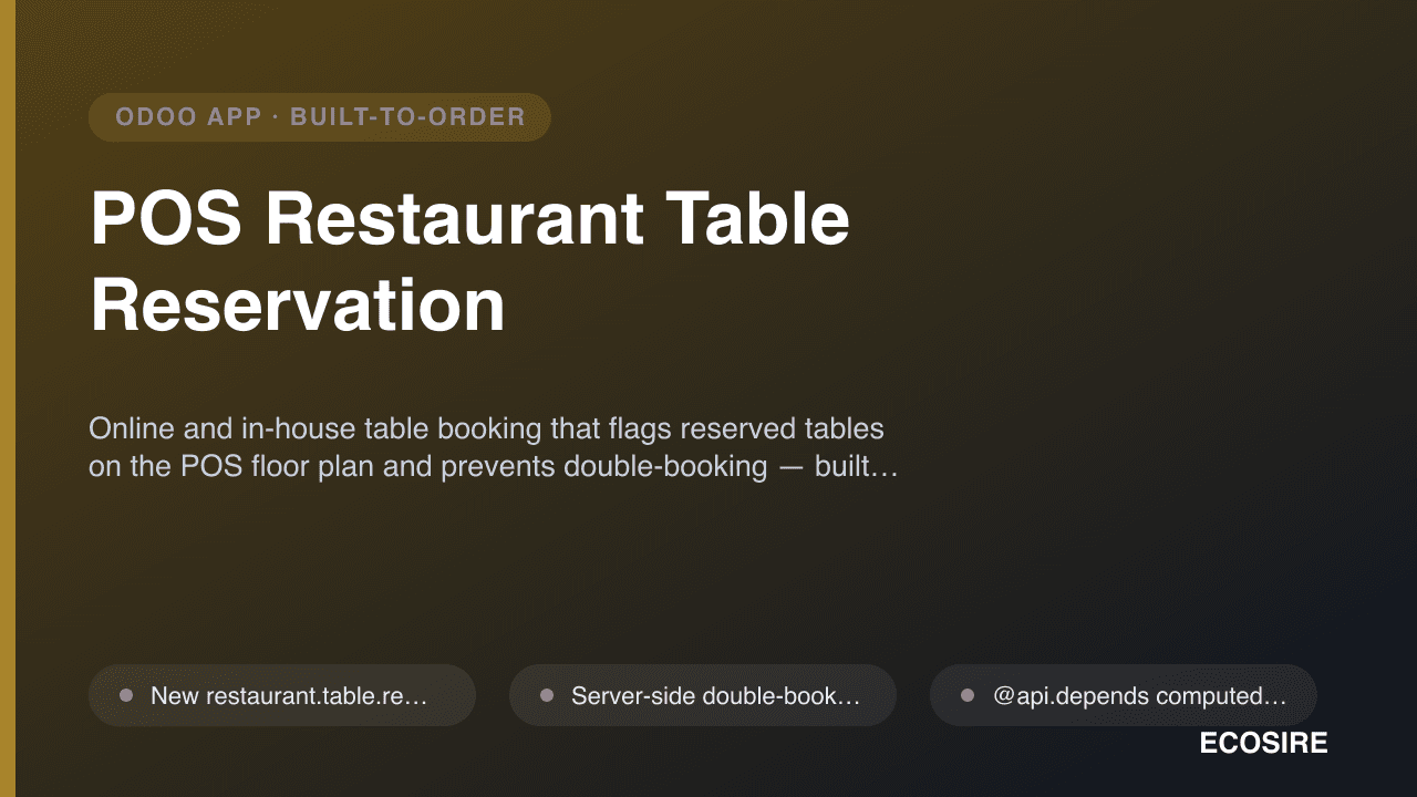 POS Restaurant Table Reservation