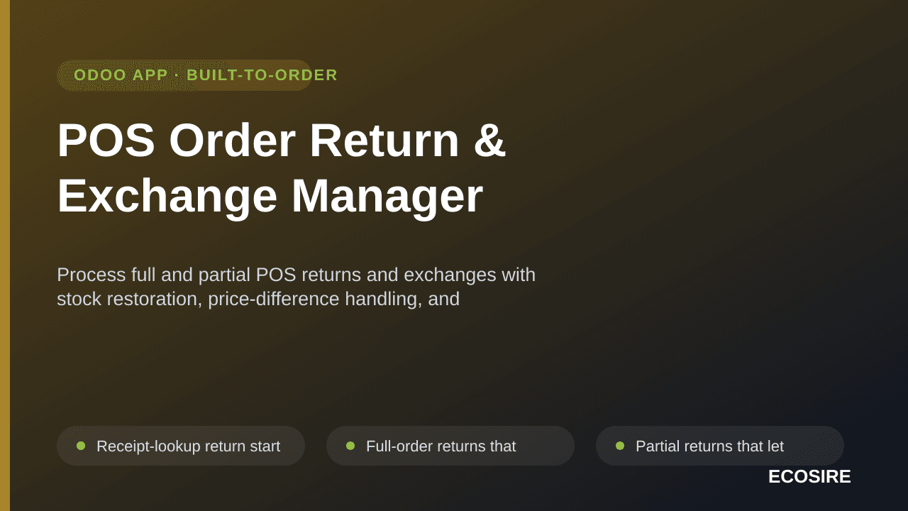POS Order Return & Exchange Manager — Process full and partial POS returns and exchanges with stock restoration, price-differ — Image 1 of 3