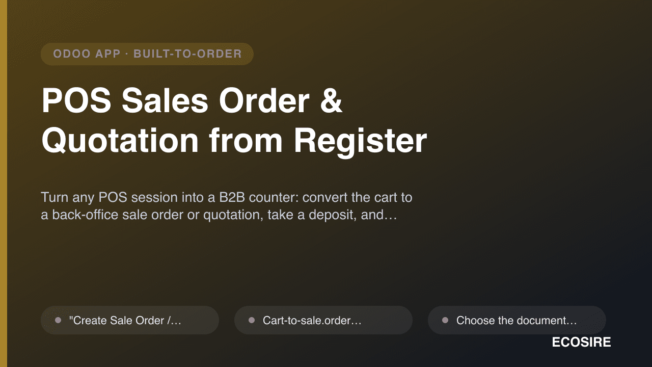 POS Sales Order & Quotation from Register