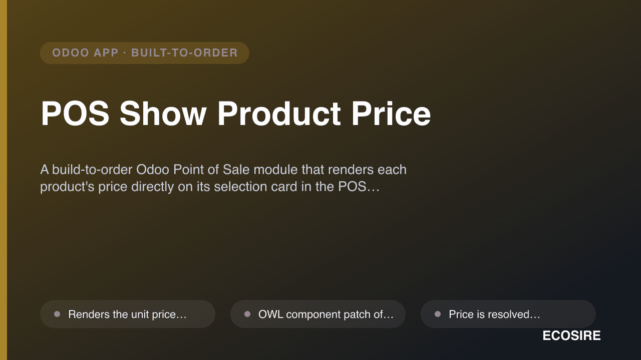 POS Show Product Price