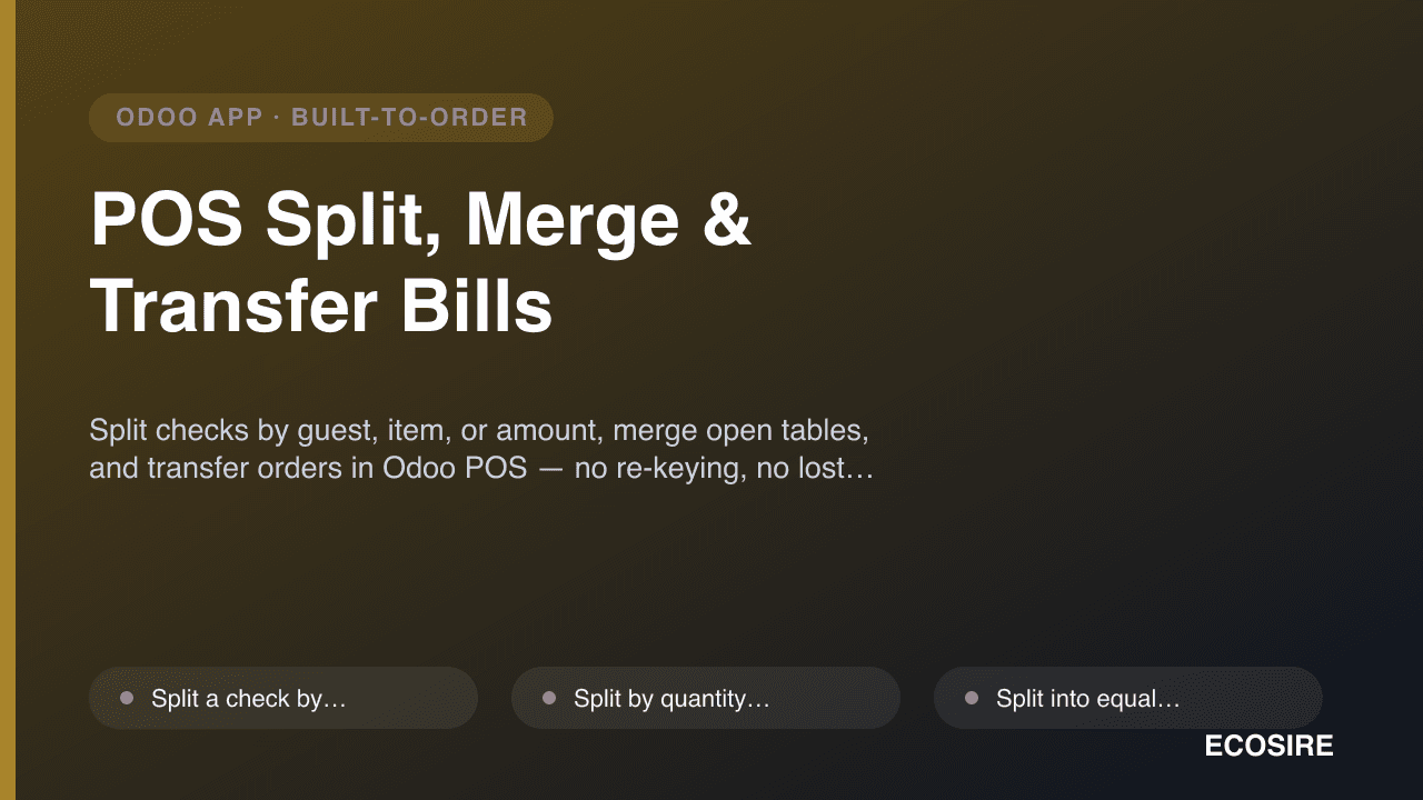 POS Split, Merge & Transfer Bills